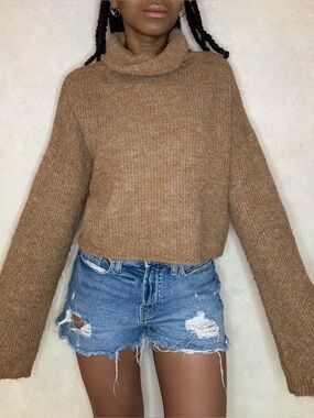 Wild Fable Tan Cowl Neck Sweater